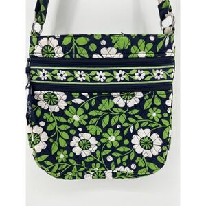 Vera Bradley Night and Day Floral Quilted Hipster Crossbody Bag Navy Green